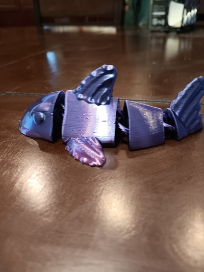bravo koi peixe flexi impressão in colocar inquietação brinquedo textura versão arte aquático oceano animal fácil articulado 3d print model - Mito3D