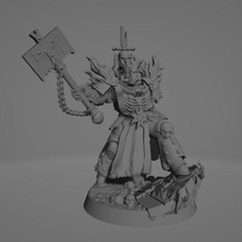 angry man hell seeking redemption 40k crusade warhammer damned space marines black templars 3d print model - Mito3D