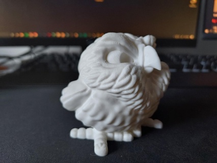 angry owl Art animal miniature sculpture funny print cute toy art home decor desk digital file stl fun gift for her him download 3d 3d print model - Mito3D
