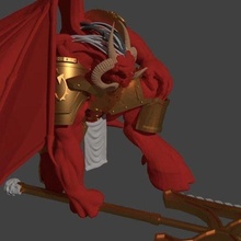 arrabbiato primario generale sangue 40k angron caos khorne warhammer mondo mangiatori creature 3d print model - Mito3D