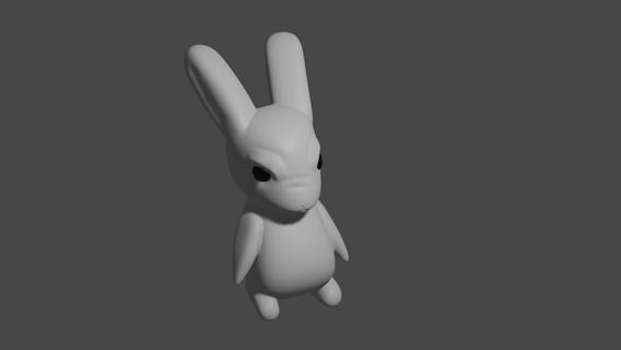 angry rabbit easter art furry toy animal bunny 3d print model - Mito3D