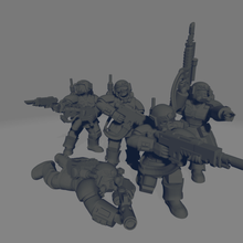 Bravo guardas espaciais hostil Ambiente elites luta soldados conjunto Cadian astramilitarum martelo guerra warhammer40k wh40k Kasrkin 3d print model - Mito3D