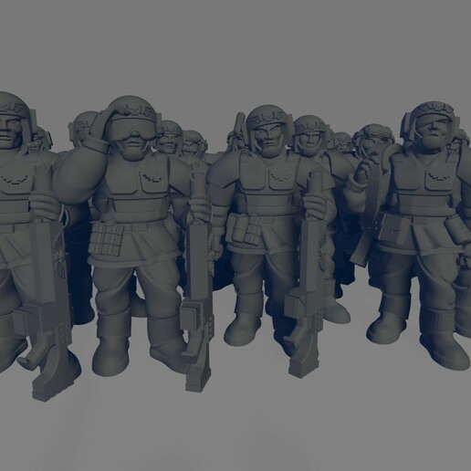 angry spaceguards trooper ease 10000+ downloads gift cadian astramilitarum warhammer warhammer40k wh40k kasrkin 3D print model - Mito3D