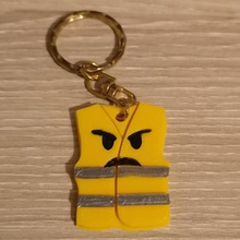 angry yellow vest various key ring 3d print model - Mito3D