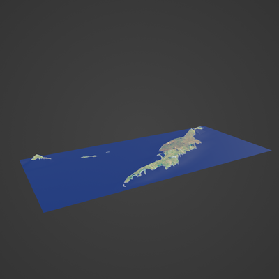 anguilla map geographical terrain world earth city town topography cartography mountain island landscape satellite atlas nation country global 3d print model - Mito3D