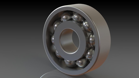 angular contact ball bearing - 7200b din 628 balls spheres 3d print model - Mito3D