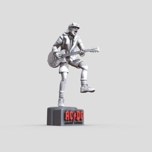 angus Jeune AC DC 3d imprimable jouet musicien légendes figurine rock star guitare pose mélange stl miniature 3dprinting figure vinyle jouets obj américain 3d print model - Mito3D