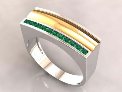 yıkayıcı eril Joyas mücevherler stl modelosstl 3d yüzük anel yalnızlık solo 3d print model - Mito3D