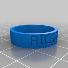 anillo aicrag joalheria personalizado argolas 3d print model - Mito3D