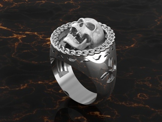 anillo corpos mortos cr neo joalheria 3d print model - Mito3D