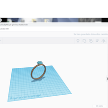 anillo con diamante Schmuck diamond joya 3d print model - Mito3D