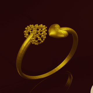 anillo corazon corazón joyería joya bonito elegante hermoso popular 3d print model - Mito3D