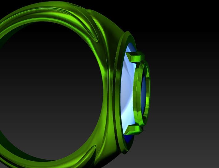Anillo Linterna verde vert lanter 3D print model - Mito3D