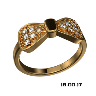 anillo mo 15 os mujer dama oro plata yemas piedras joyas 3d print model - Mito3D