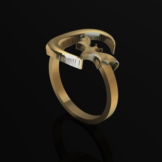 Anillo Murcielago modelo 3d oro joyas anillos brillant 18k murci Lago Luna luxueux 3d print model - Mito3D