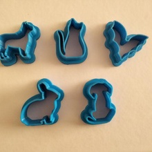 animal clay cutters jewelry molds polymer shapes animals 3d print model - Mito3D