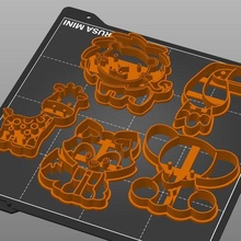 animal cookie cutters set x5 3d print model - Mito3D