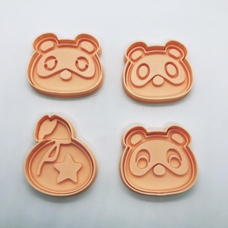 animal crossing cutter stamp pack x4 cutting cookie nintendo tendo nendo tom nook berries timmy tommy 3d print model - Mito3D