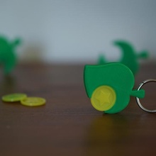 animal traversée porte clés jeton gadget coin 3d print model - Mito3D