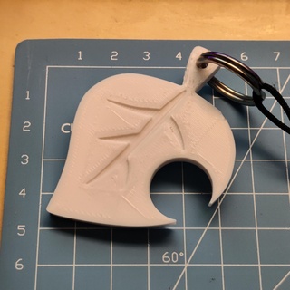 hayvan geçit Yaprak anahtarlık çarşaf kolye 3d print model - Mito3D