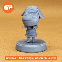 animal crossing lucky 3d model - amiibo scale printable horizons figure 3d print model - Mito3D