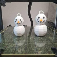 animale attraversamento pupazzo neve Natale ornamento poli liscio pallina decorazione gioco orizzonti arredamento 3d print model - Mito3D