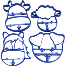 animal farm cookie cutter 7cm various abc numbers cooper 2cm cutting confectionery fondant 3d print model - Mito3D