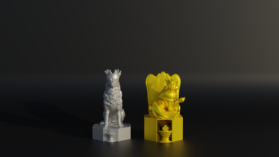 animal figure chess set - 12 different dog cat character 3d print model anima versus game chessboard pieces stl games fantasy animals board toys 3d print model - Mito3D