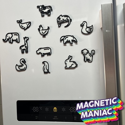 animal fridge magnet pack home sculpture cartoon freezer fun home kitchen notes holder ninja decor star reminder minimalistic 3d print model - Mito3D