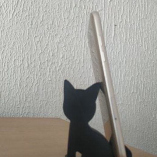 animais de telefone do suporte gato a casa cat 3D print model - Mito3D