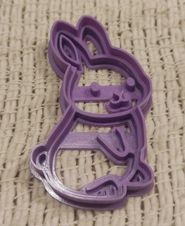 animal rabbit cookie cutter cutting animals cookies 3d print model - Mito3D