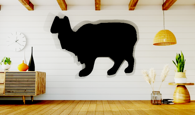 animal shape wall art 3d print model - Mito3D