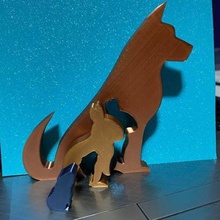 animal silhouette - dog rabbit guinea pig jtronics cat mouse mix deko picture 3d print model - Mito3D