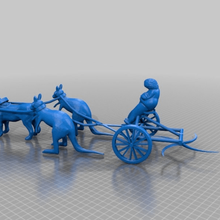 animal strained plow unglaubliches gespann - harvest version art sculptures 3d print model - Mito3D