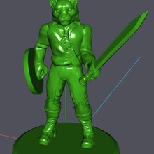 animal warrior v2 game barbarian wargaming boardgams miniature figure tabletop sla 3d print model - Mito3D
