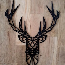 animal wire wall - deer home sculpture decoration decor 3d print model - Mito3D