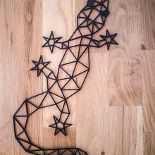 animal wire wall - geko art sculpture decoration decor 3d print model - Mito3D