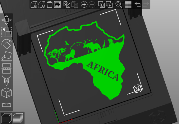 hayvanlar afrika savana logo 3d print model - Mito3D