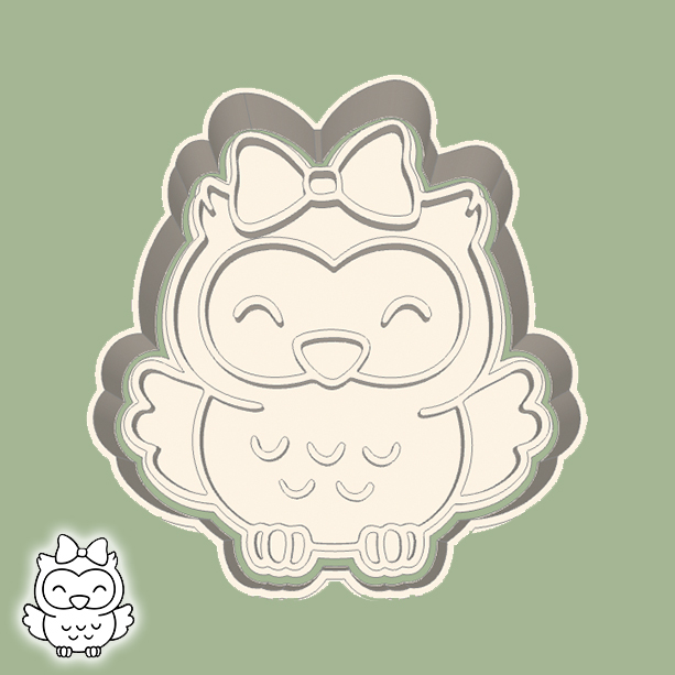 animals cookie cutters - 37 owl style 2 home nature cute pets pet love cookies 3D print model - Mito3D