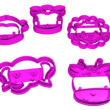 animals jungle cookie cutter 6cm various abc numbers cooper 2cm cutting confectionery fondant 3d print model - Mito3D