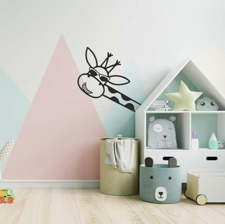 animals kids room decor - giraffe Art art home decorative painting wall design baby 2d 3d print model - Mito3D