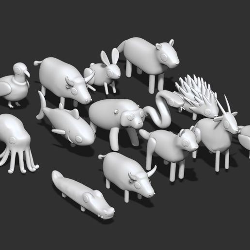 animali pacco azienda agricola farm 3D print model - Mito3D