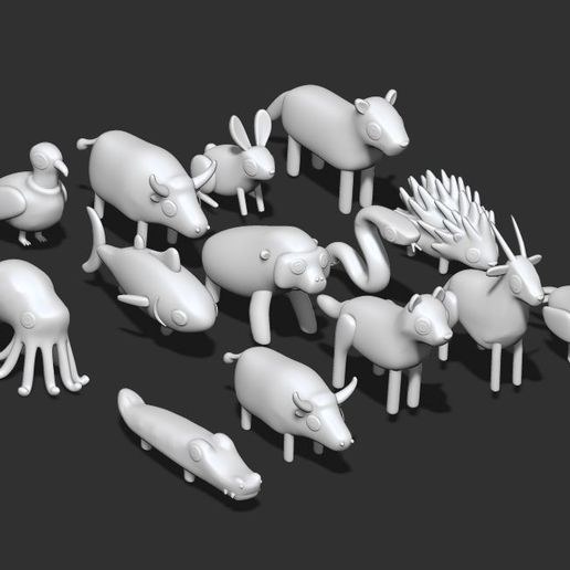 animals pack print 3D print model - Mito3D