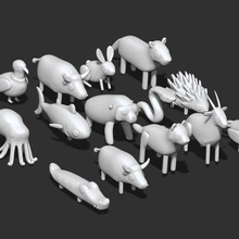 animals pack print 3d print model - Mito3D