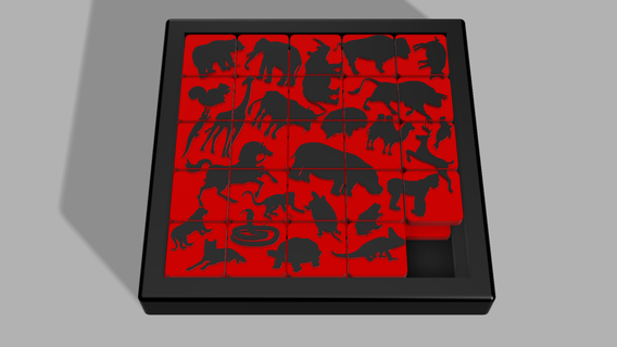 animaux glissière puzzle éducatif jouet éducation scie sauteuse jouets 3d impression 3d print model - Mito3D