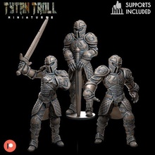 animated armour pack - pre-supported game suit anim miniatures dnd presupported minis 32mm dungeons dragons curse strahd 3d print model - Mito3D
