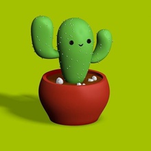 animated cactus various character nice ornament 3d print model - Mito3D