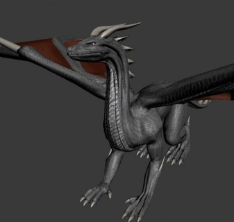 animated dragon Art game ready animals walk run model 3d print model - Mito3D