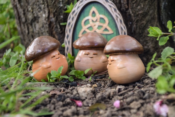 animado gordura cogumelo jardim floresta animal fantasia fungo plantar verde impressão 3d popular casa panela estante criatura cultos 3d print model - Mito3D