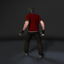 animated gang man-rigged 3d game character low-poly model realistic render photoreal unreal skeleton rigged man guy muscular strength fitness robber criminal street thug sport 3d print model - Mito3D